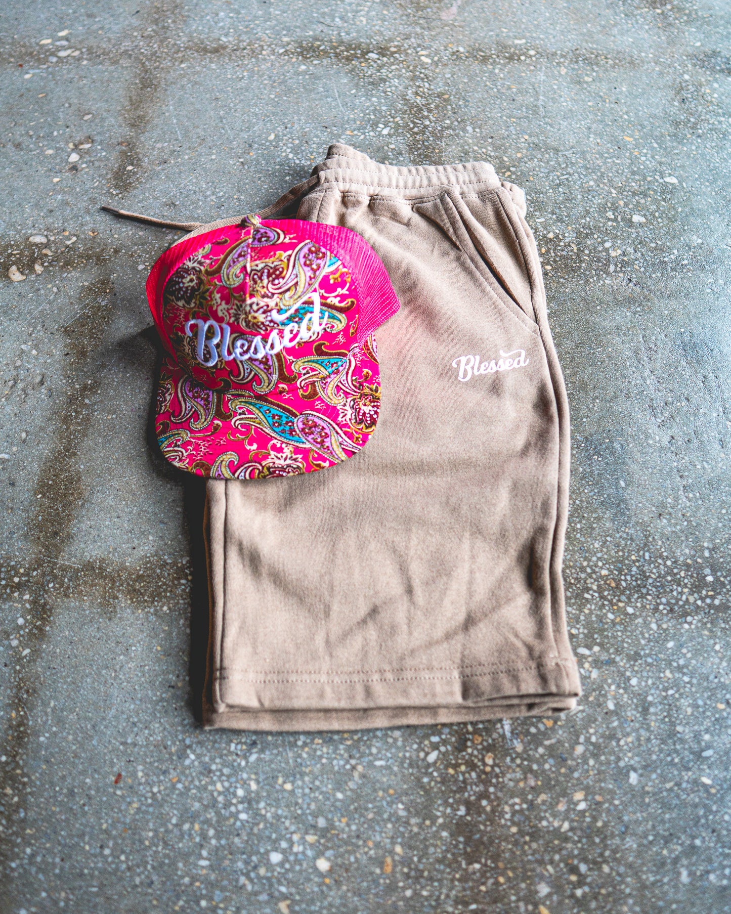 Blessed Adult Unisex Shorts & Pink Paisley Trucker Bundle