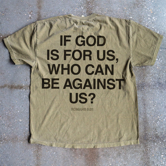 Who Can Be Against Us? Adult Box T-Shirt