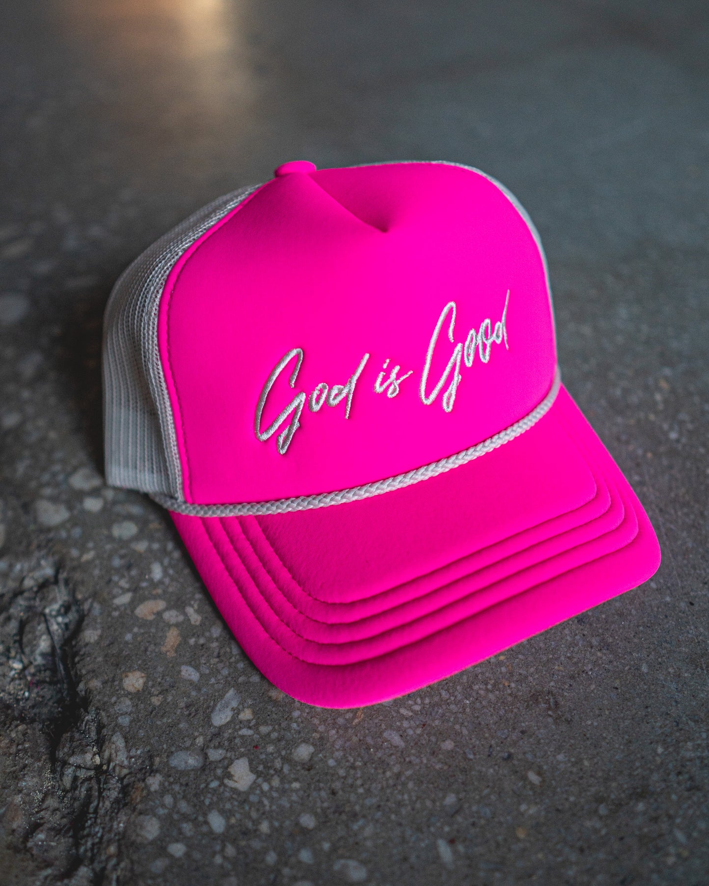 God Is Good Premium Trucker Hat