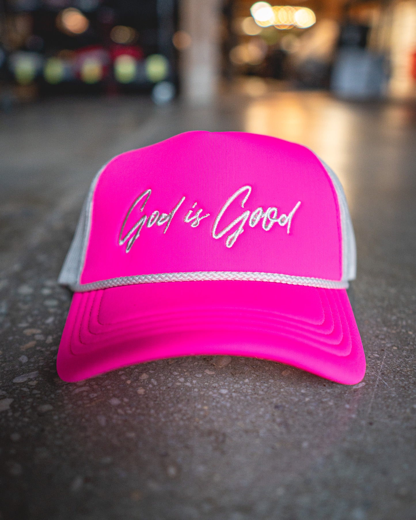 God Is Good Premium Trucker Hat