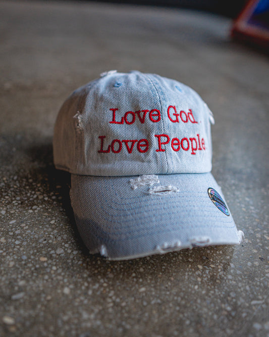 Love God. Love People. Hat (Distressed)