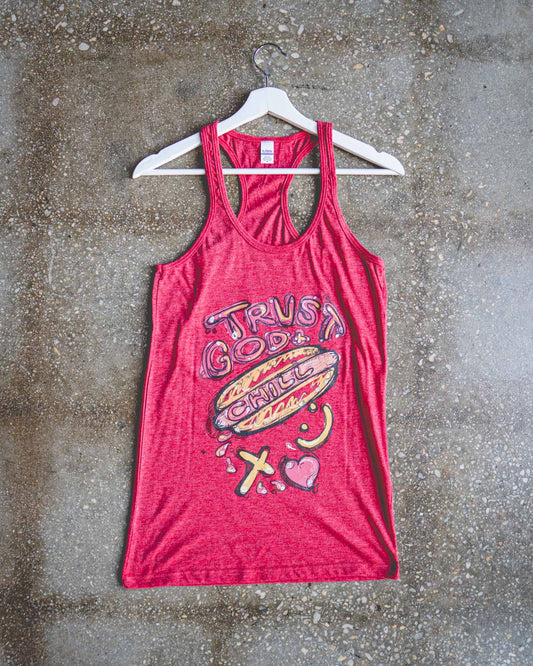 Trust God + Chill (Cookout) Racerback Tank