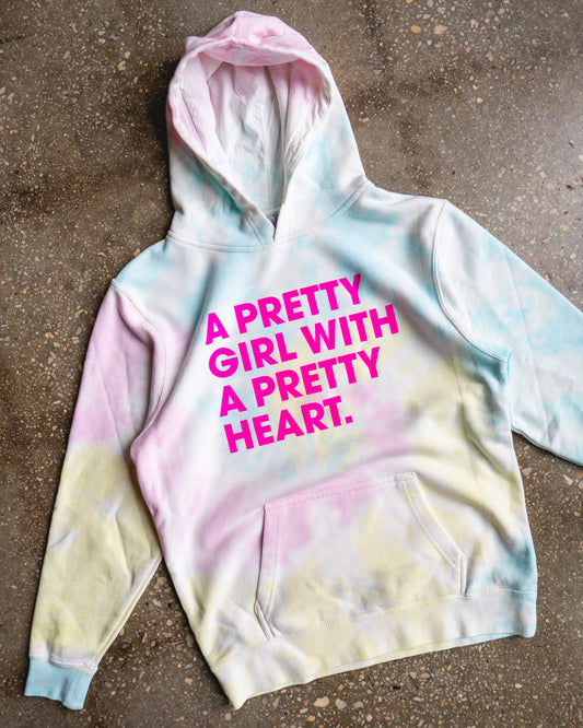 Pretty Girl With A Pretty Heart Kids Hoodie (PREMIUM)