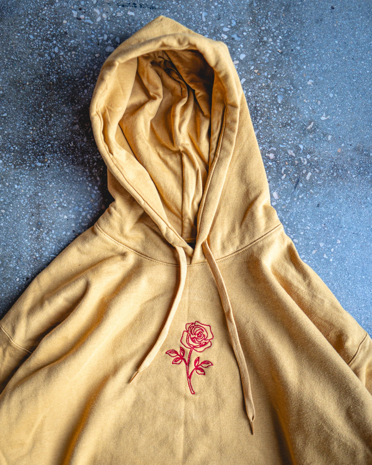 Rose Embroidered Adult Hoodie