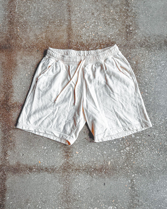 Ivory Garment-Dyed Lightweight Fleece Adult/Unisex Shorts