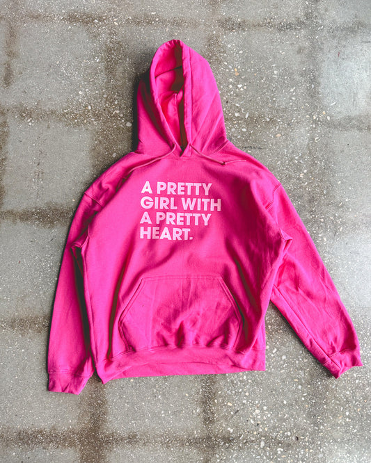 Pretty Girl With A Pretty Heart Adult Hoodie