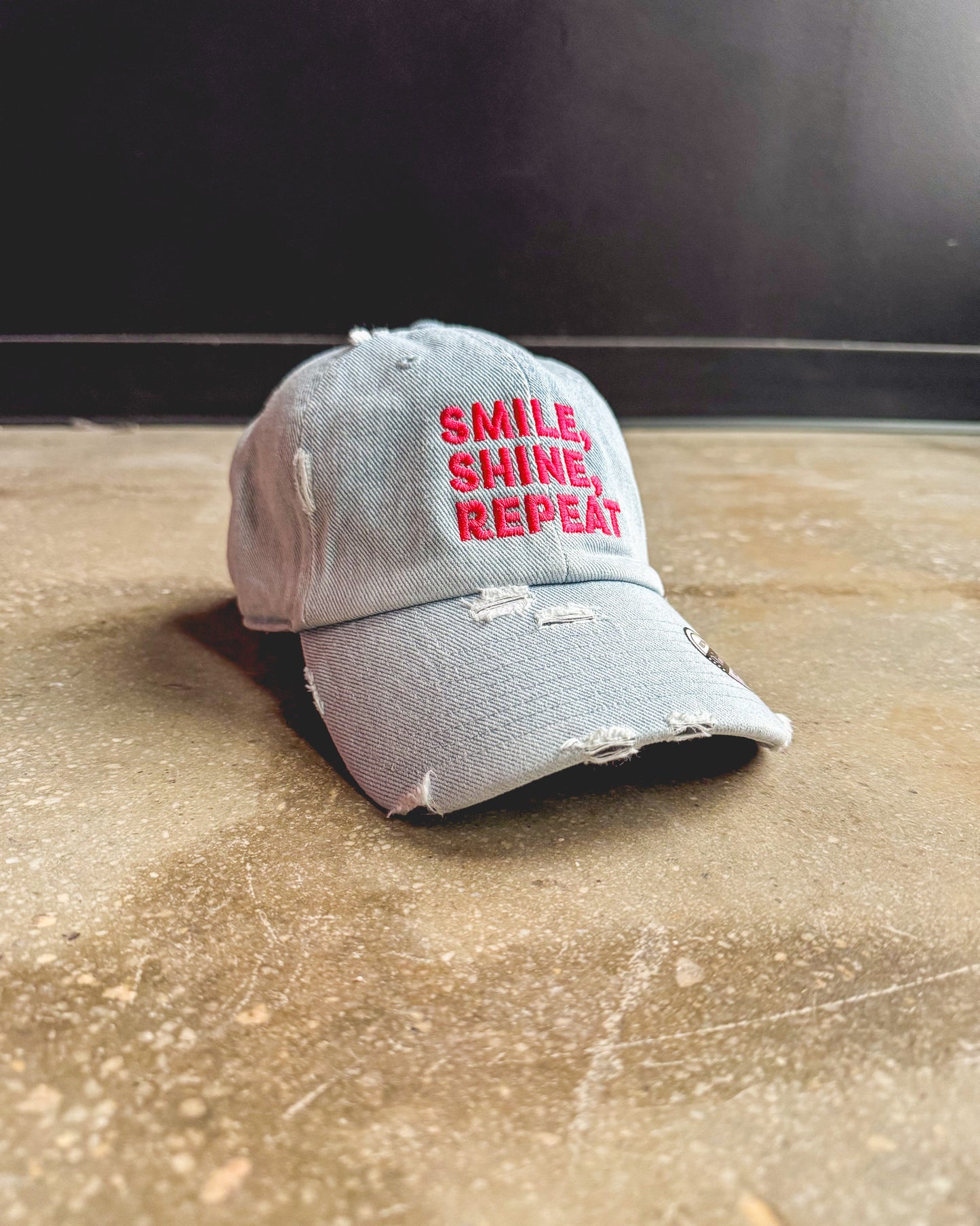 Smile, Shine, Repeat Hat (Distressed)