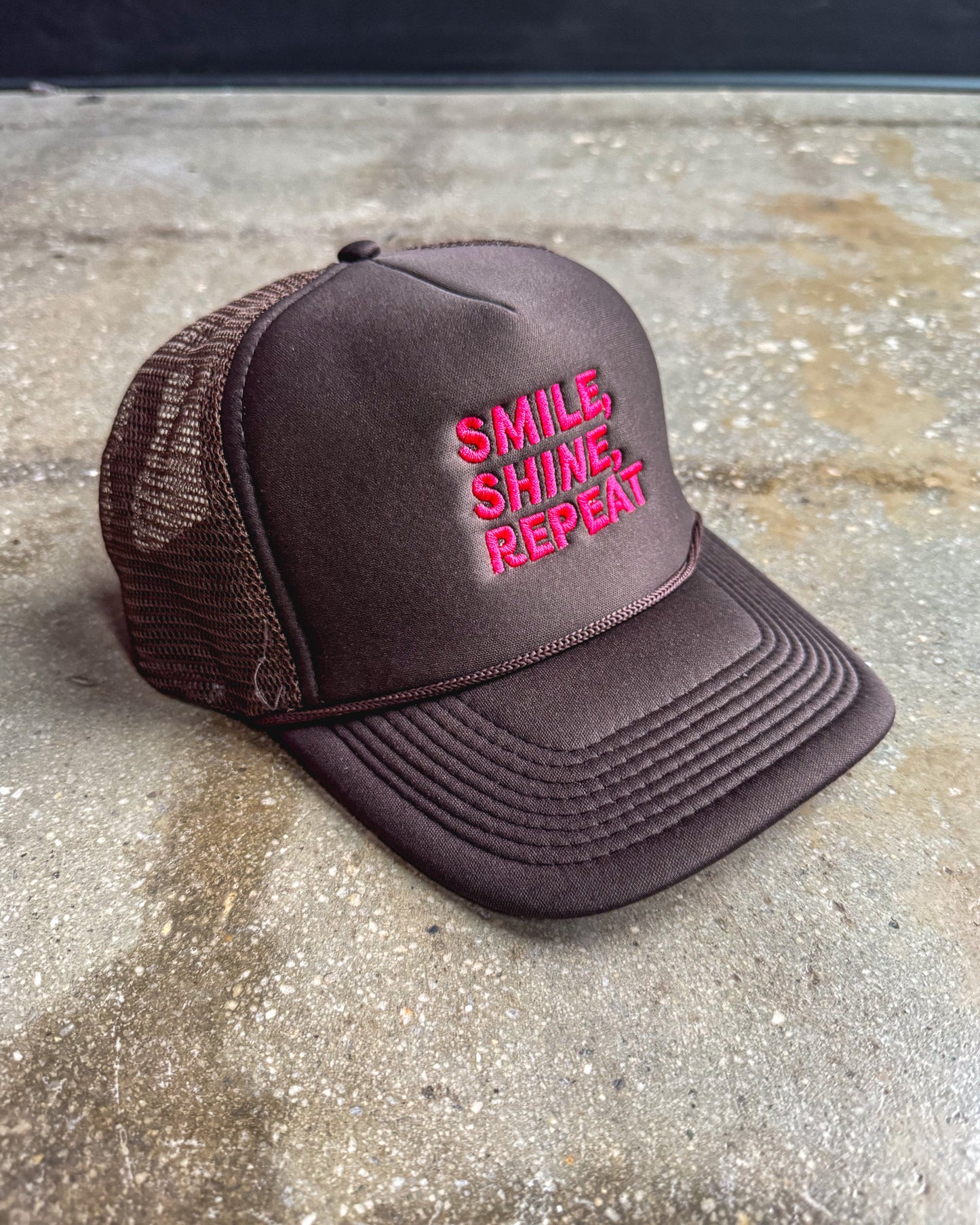 Smile, Shine, Repeat Trucker Hat