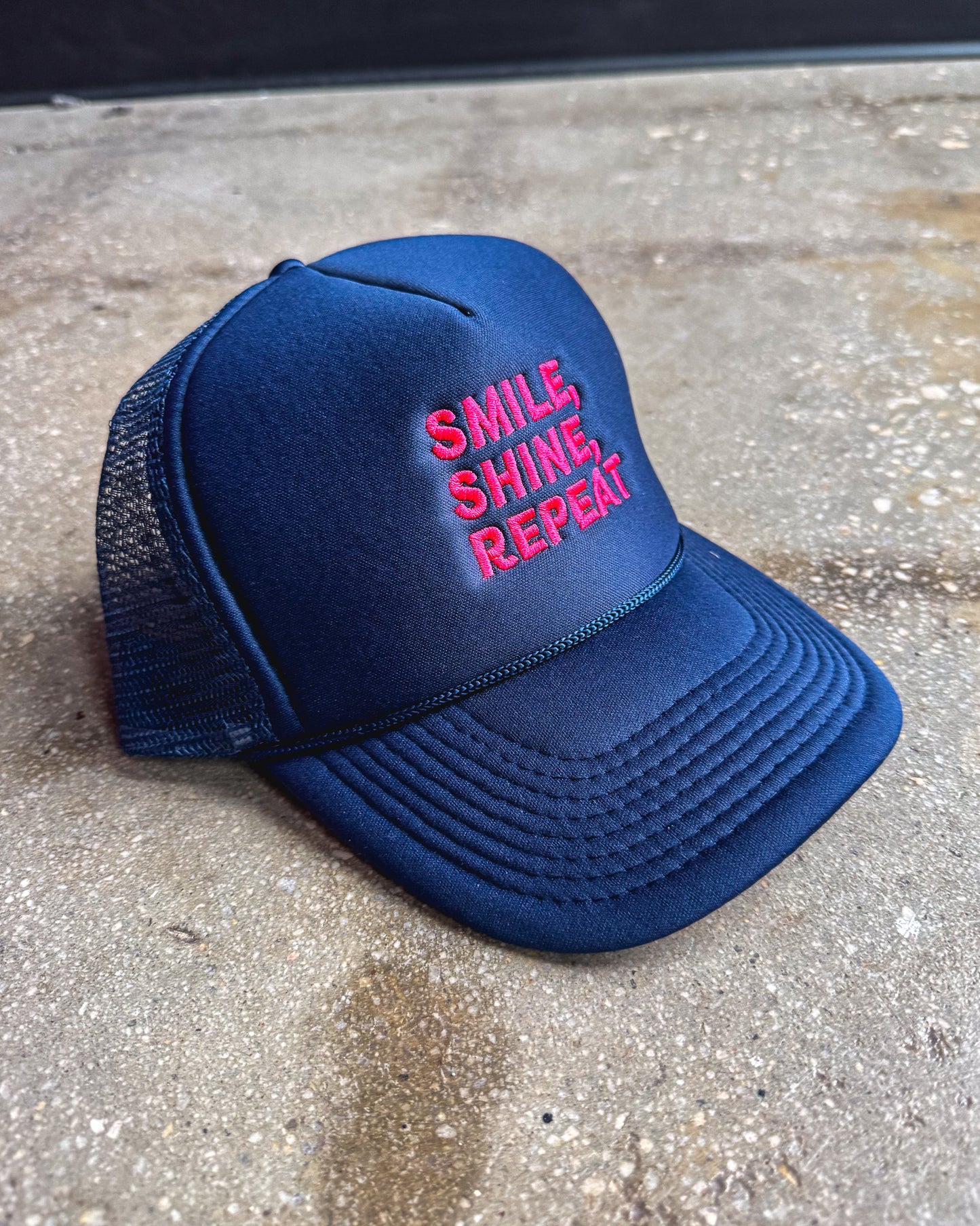 Smile, Shine, Repeat Trucker Hat