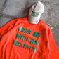 Miss Me With The Negativity Adult Sweatshirt & Khaki Distressed Hat Bundle