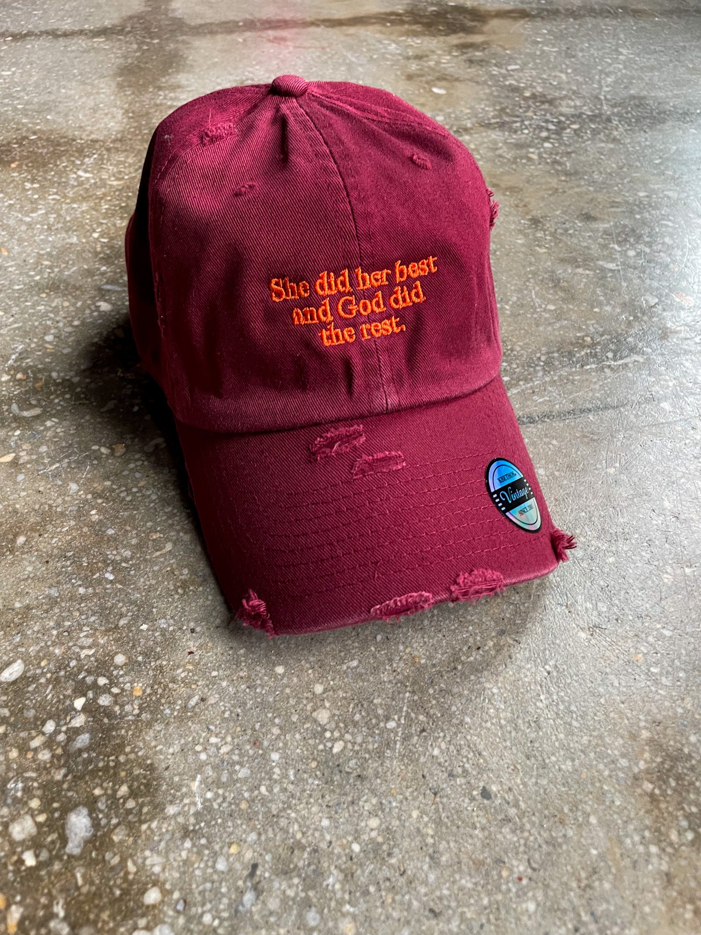 God Did The Rest Hat (Distressed)