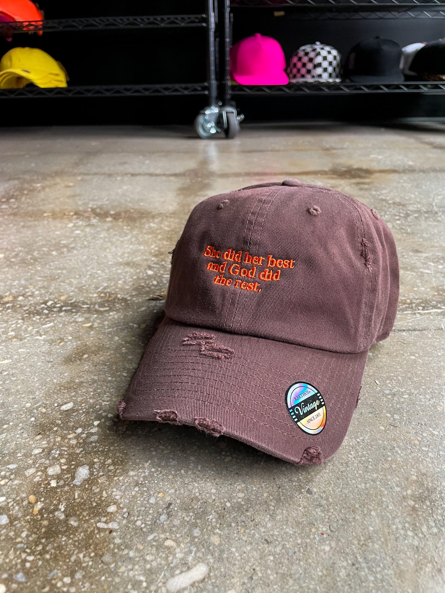 God Did The Rest Hat (Distressed)