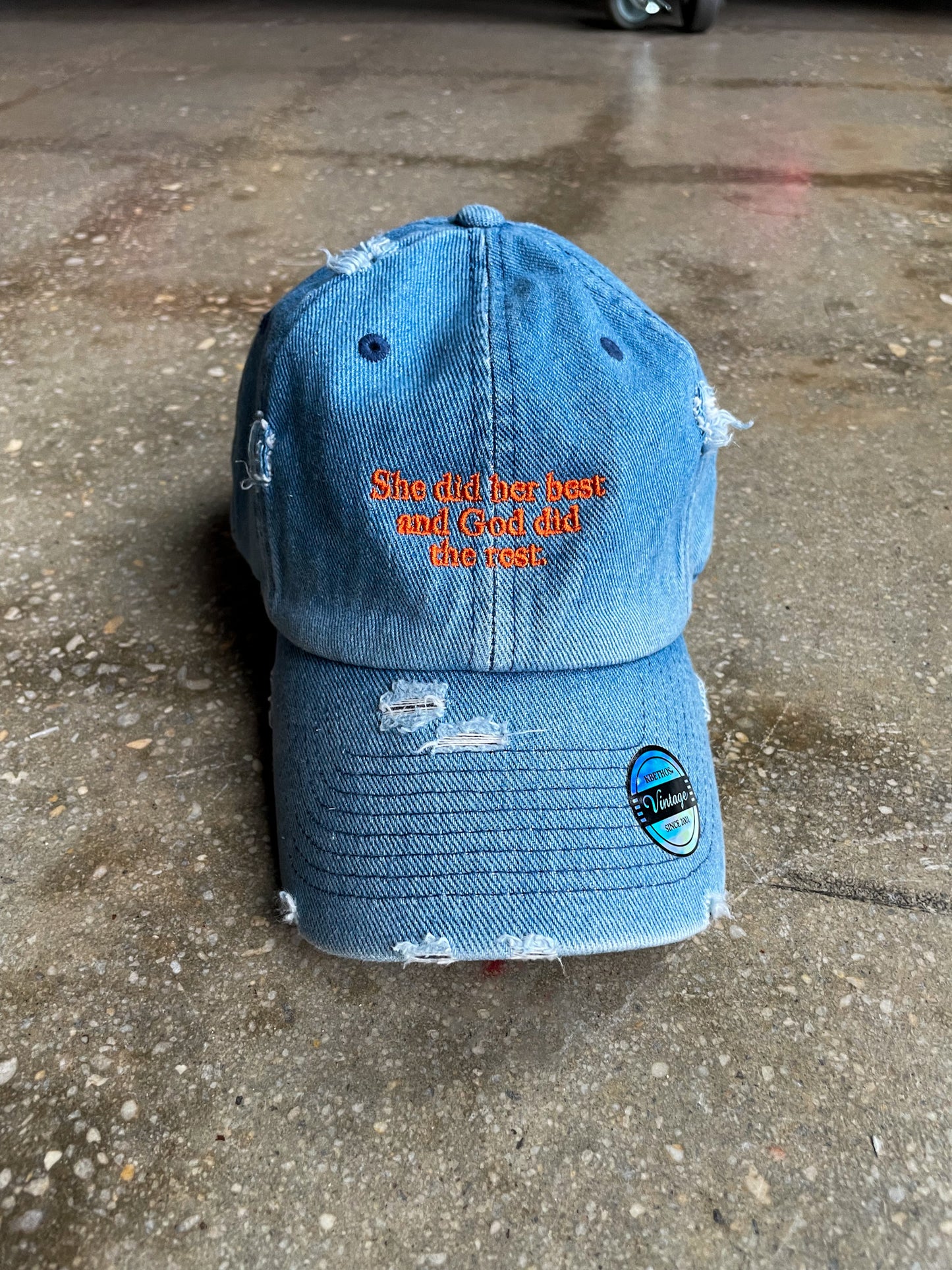 God Did The Rest Hat (Distressed)