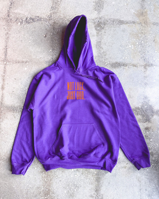 Not Luck, Just God Adult Hoodie