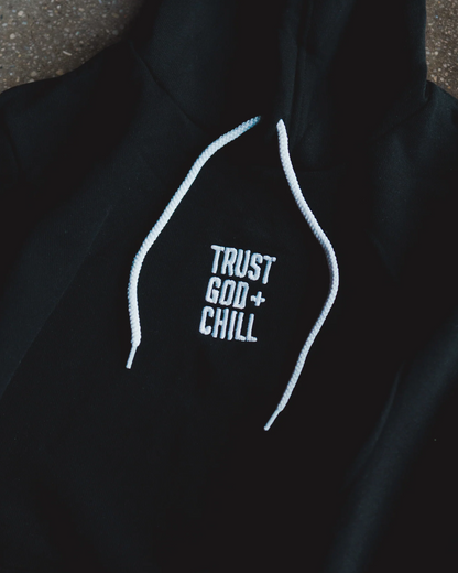 (CLEARANCE) Trust God + Chill Embroidered Kids Hoodie