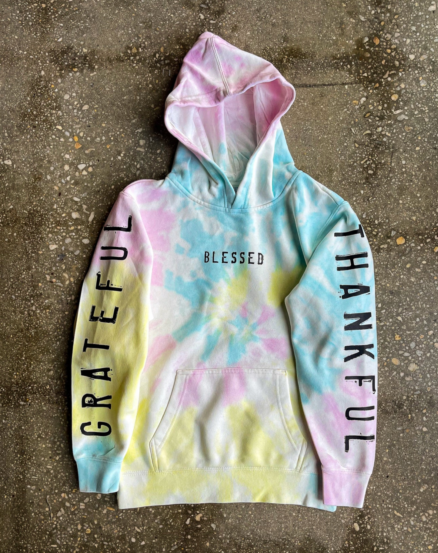 (CLEARANCE) Grateful, Thankful, Blessed Adult Hoodie