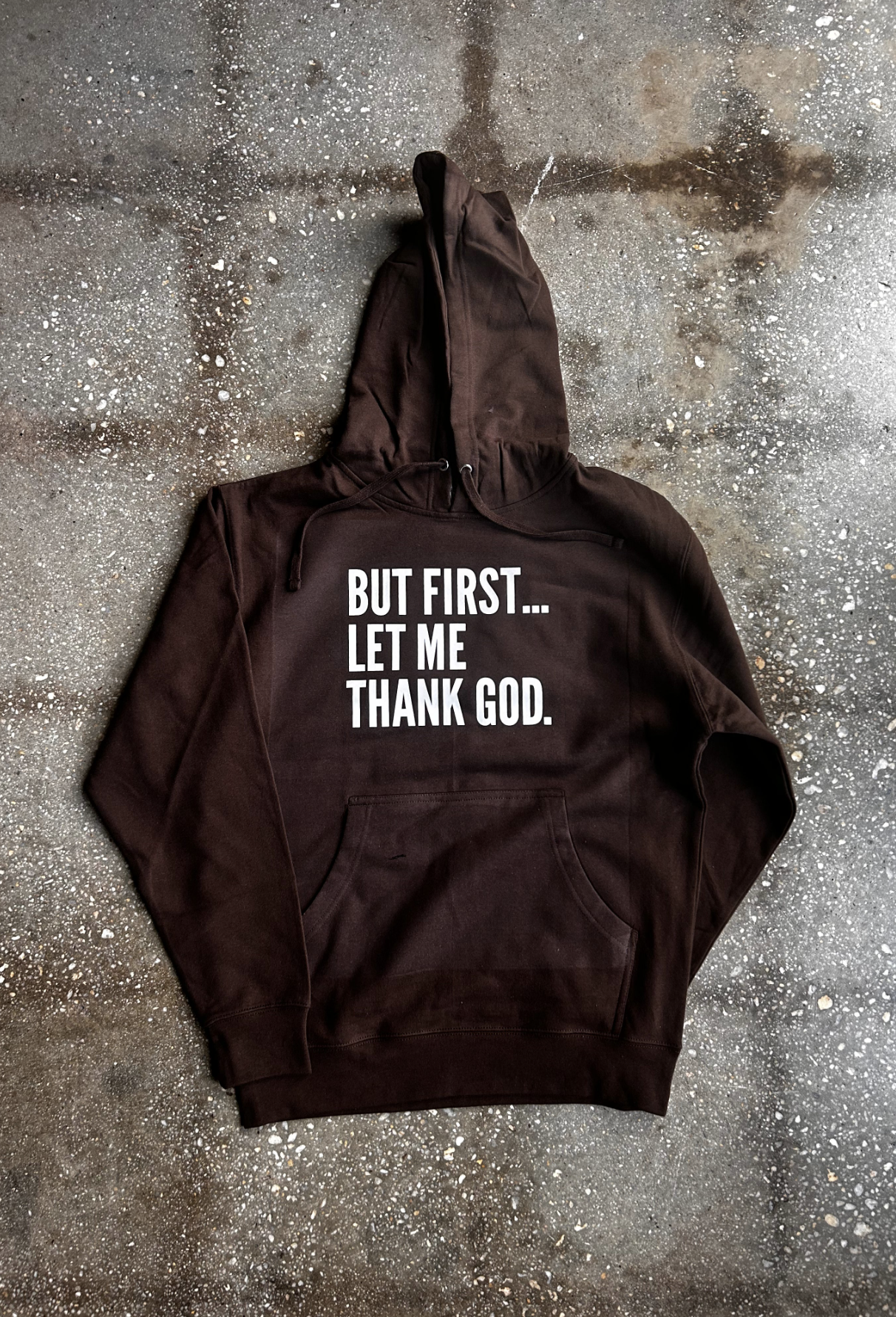 (CLEARANCE) But First... Adult  Hoodie