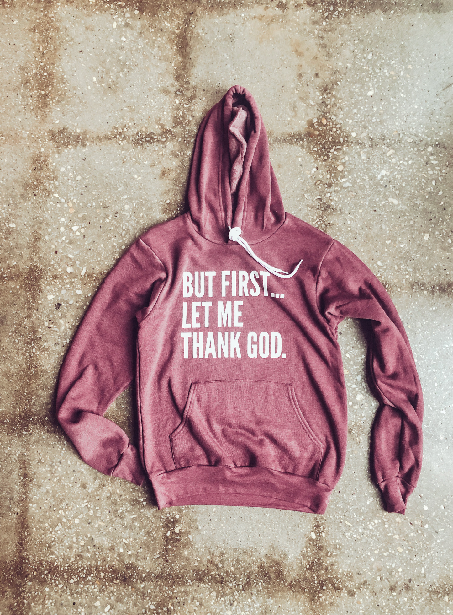 (CLEARANCE) But First... Adult  Hoodie