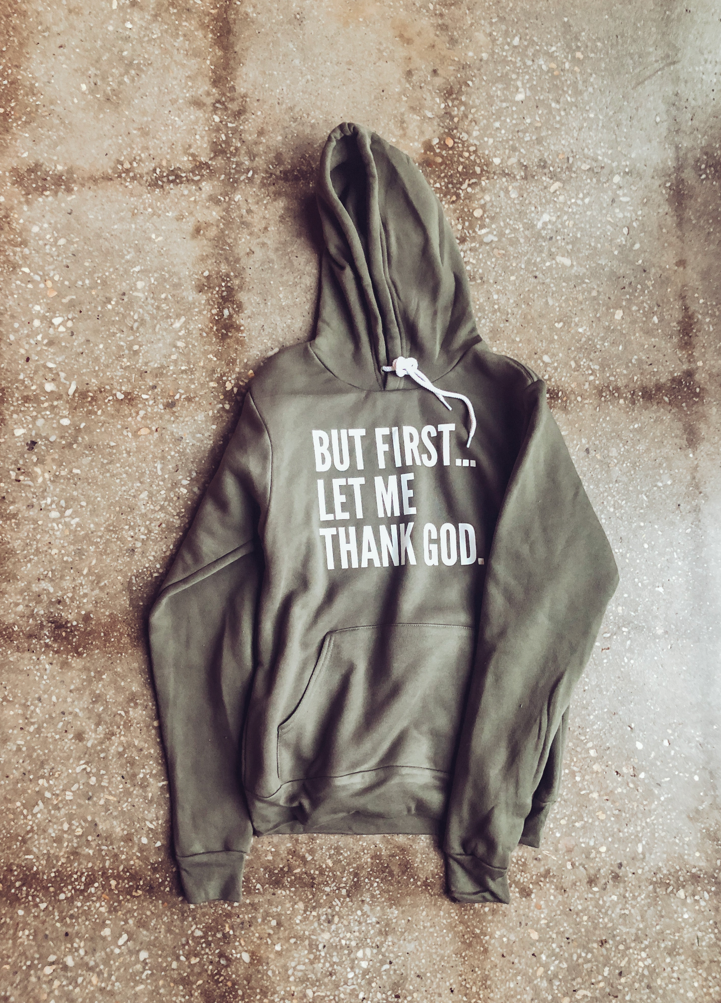 (CLEARANCE) But First... Adult  Hoodie