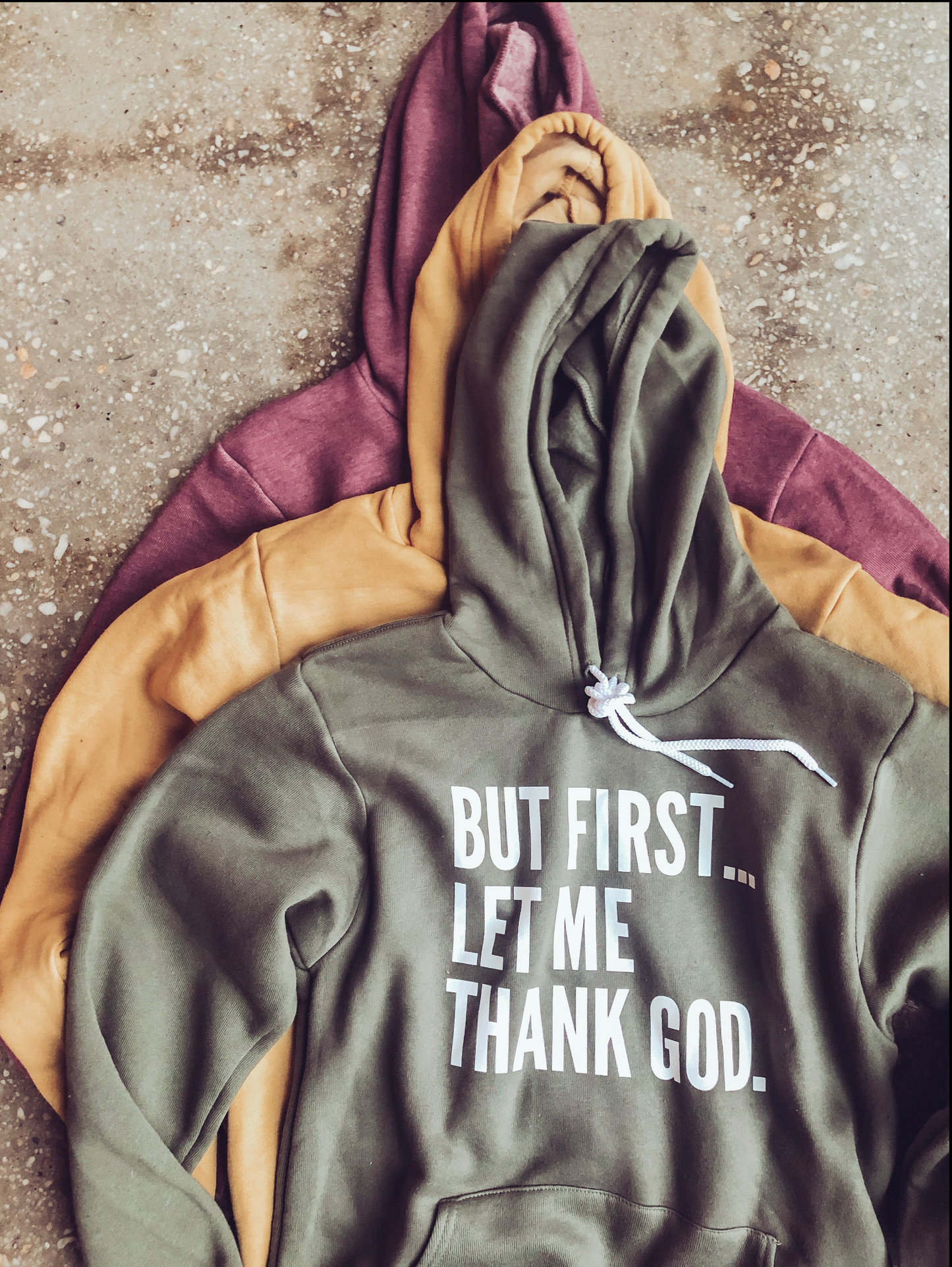 (CLEARANCE) But First... Adult  Hoodie