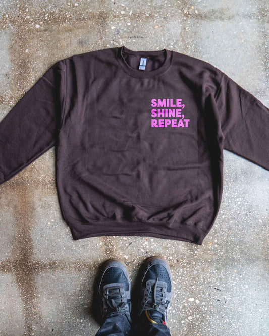 Smile, Shine, Repeat Adult Sweatshirt