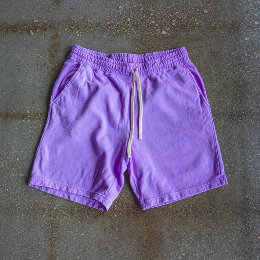 Neon Violet Garment-Dyed Lightweight Fleece Adult/Unisex Shorts
