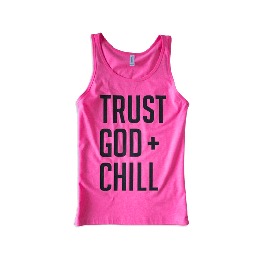 Trust God + Chill Adult Jersey Tank